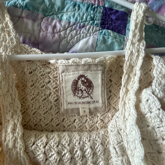 Trade/sell Chasing Unicorns crocheted dress 👗 Medium EUC - Picture 3 of 6